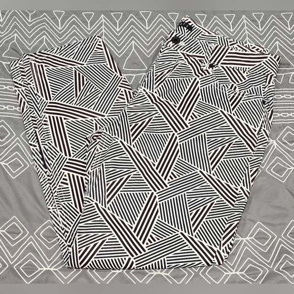 Theory Pants - Theory Rochely Denim Bourgeois Print Cropped Pants Size 8